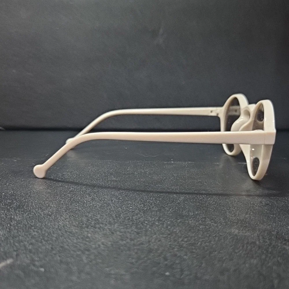Kids‎ Round Retro Sunglasses, Matte Cream, Vintage Style, UV Protection